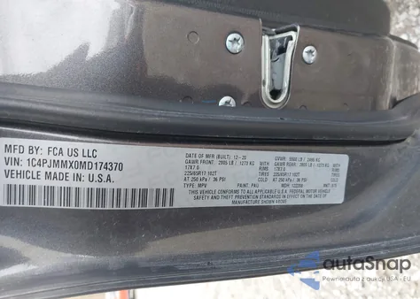 2021 Jeep Cherokee 80Th Anniversary 4X4/Latitude Lux 4X4 from USA, damaged, VIN 1C4PJMMX8MV174370